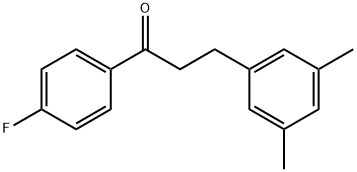 3-(3,5-ジメチルフェニル)-4'-フルオロプロピオフェノン 化学構造式