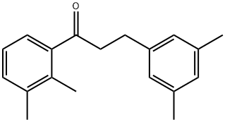 2',3'-ジメチル-3-(3,5-ジメチルフェニル)プロピオフェノン 化学構造式