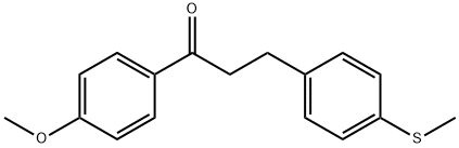 4'-メトキシ-3-(4-チオメチルフェニル)プロピオフェノン 化学構造式