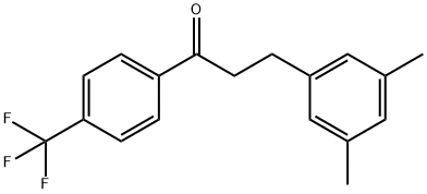 3-(3,5-DIMETHYLPHENYL)-4'-TRIFLUOROMETHYLPROPIOPHENONE,898780-88-6,结构式