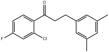 2'-CHLORO-3-(3,5-DIMETHYLPHENYL)-4'-FLUOROPROPIOPHENONE Struktur