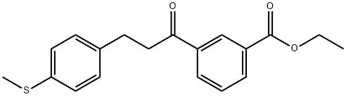 3'-CARBOETHOXY-3-(4-THIOMETHYLPHENYL)PROPIOPHENONE Structure