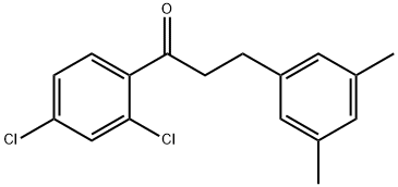 2',4'-ジクロロ-3-(3,5-ジメチルフェニル)プロピオフェノン 化学構造式