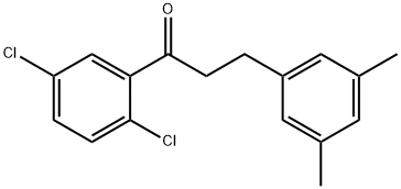 2',5'-ジクロロ-3-(3,5-ジメチルフェニル)プロピオフェノン 化学構造式