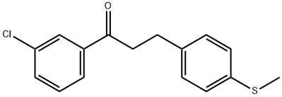 3'-クロロ-3-(4-チオメチルフェニル)プロピオフェノン 化学構造式
