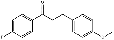 4'-フルオロ-3-(4-チオメチルフェニル)プロピオフェノン 化学構造式