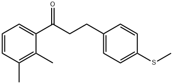 2',3'-DIMETHYL-3-(4-THIOMETHYLPHENYL)PROPIOPHENONE Structure