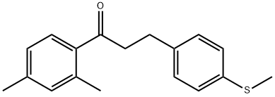 2',4'-DIMETHYL-3-(4-THIOMETHYLPHENYL)PROPIOPHENONE 化学構造式
