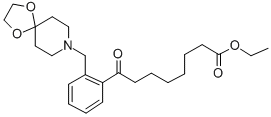 ETHYL 8-[2-[8-(1,4-DIOXA-8-AZASPIRO[4.5]DECYL)METHYL]PHENYL]-8-OXOOCTANOATE 化学構造式