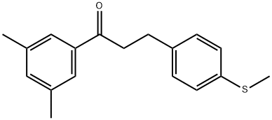 3',5'-DIMETHYL-3-(4-THIOMETHYLPHENYL)PROPIOPHENONE 化学構造式