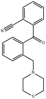 2-CYANO-2'-THIOMORPHOLINOMETHYL BENZOPHENONE Structure