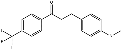3-(4-THIOMETHYLPHENYL)-4'-TRIFLUOROMETHYLPROPIOPHENONE,898781-57-2,结构式