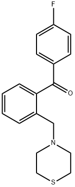 4'-FLUORO-2-THIOMORPHOLINOMETHYL BENZOPHENONE 化学構造式