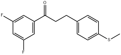 3',5'-DIFLUORO-3-(4-THIOMETHYLPHENYL)PROPIOPHENONE Struktur