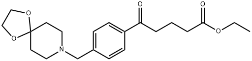 ETHYL 5-[4-[8-(1,4-DIOXA-8-AZASPIRO[4.5]DECYL)METHYL]PHENYL]-5-OXOVALERATE Struktur