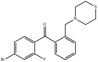 4-BROMO-2-FLUORO-2'-THIOMORPHOLINOMETHYL BENZOPHENONE 化学構造式