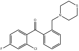 2-CHLORO-4-FLUORO-2'-THIOMORPHOLINOMETHYL BENZOPHENONE Structure
