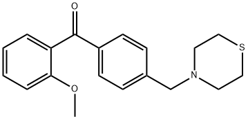 2-METHOXY-4'-THIOMORPHOLINOMETHYL BENZOPHENONE 化学構造式