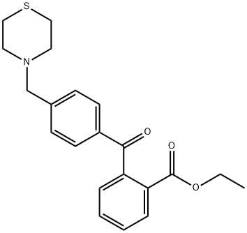 2-CARBOETHOXY-4'-THIOMORPHOLINOMETHYL BENZOPHENONE 化学構造式