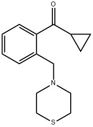 环丙基(2-(硫代吗啉代甲基)苯基)甲酮 结构式