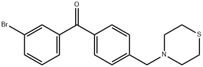 3-BROMO-4'-THIOMORPHOLINOMETHYL BENZOPHENONE Structure