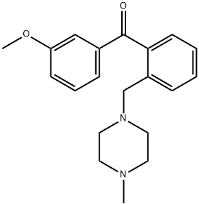 3'-METHOXY-2-(4-METHYLPIPERAZINOMETHYL) BENZOPHENONE Structure