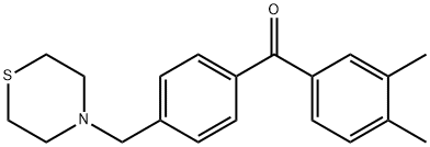 3,4-DIMETHYL-4'-THIOMORPHOLINOMETHYL BENZOPHENONE 化学構造式