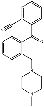 2-CYANO-2'-(4-METHYLPIPERAZINOMETHYL) BENZOPHENONE 结构式