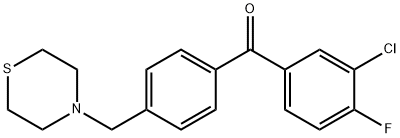 3-CHLORO-4-FLUORO-4'-THIOMORPHOLINOMETHYL BENZOPHENONE Struktur