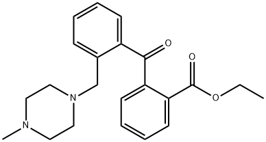 2-CARBOETHOXY-2'-(4-METHYLPIPERAZINOMETHYL) BENZOPHENONE 化学構造式