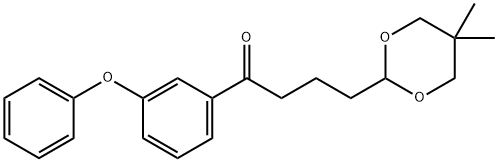4-(5,5-ジメチル-1,3-ジオキサン-2-イル)-3'-フェノキシブチロフェノン 化学構造式