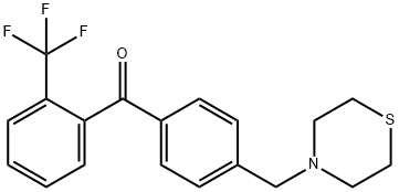 4'-THIOMORPHOLINOMETHYL-2-TRIFLUOROMETHYLBENZOPHENONE,898782-96-2,结构式