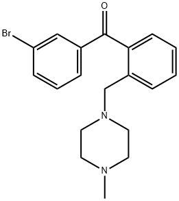 3'-BROMO-2-(4-METHYLPIPERAZINOMETHYL) BENZOPHENONE Structure