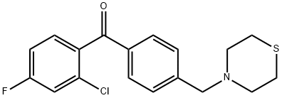 898783-04-5 (2-氯-4-氟苯基)(4-(硫代吗啉甲基)苯基)甲酮