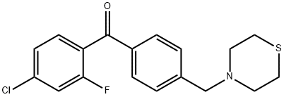 4-CHLORO-2-FLUORO-4'-THIOMORPHOLINOMETHYL BENZOPHENONE