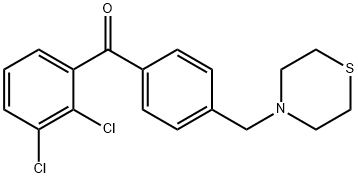 2,3-DICHLORO-4'-THIOMORPHOLINOMETHYL BENZOPHENONE Structure