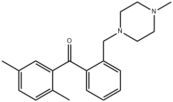2,5-DIMETHYL-2'-(4-METHYLPIPERAZINOMETHYL) BENZOPHENONE 化学構造式