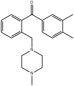 3,4-DIMETHYL-2'-(4-METHYLPIPERAZINOMETHYL) BENZOPHENONE Structure