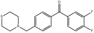 3,4-DIFLUORO-4'-THIOMORPHOLINOMETHYL BENZOPHENONE Structure