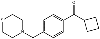 CYCLOBUTYL 4-(THIOMORPHOLINOMETHYL)PHENYL KETONE Structure