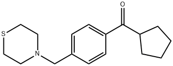 CYCLOPENTYL 4-(THIOMORPHOLINOMETHYL)PHENYL KETONE,898783-32-9,结构式