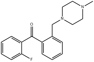 2-FLUORO-2'-(4-METHYLPIPERAZINOMETHYL) BENZOPHENONE 化学構造式