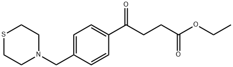 ETHYL 4-OXO-4-[4-(THIOMORPHOLINOMETHYL)PHENYL]BUTYRATE Structure