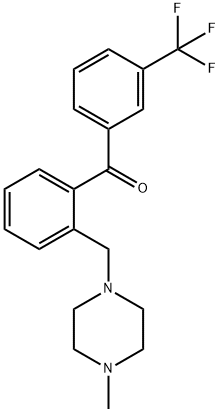 2-(4-METHYLPIPERAZINOMETHYL)-3'-TRIFLUOROMETHYLBENZOPHENONE Structure
