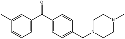 3-METHYL-4'-(4-METHYLPIPERAZINOMETHYL) BENZOPHENONE Struktur