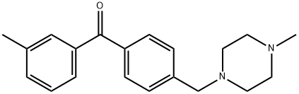 3-METHYL-4'-(4-METHYLPIPERAZINOMETHYL) BENZOPHENONE 结构式