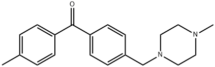4-METHYL-4'-(4-METHYLPIPERAZINOMETHYL) BENZOPHENONE 化学構造式