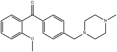 2-METHOXY-4'-(4-METHYLPIPERAZINOMETHYL) BENZOPHENONE Structure