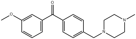 3-METHOXY-4'-(4-METHYLPIPERAZINOMETHYL) BENZOPHENONE 化学構造式