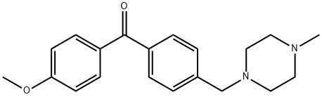 4-METHOXY-4'-(4-METHYLPIPERAZINOMETHYL) BENZOPHENONE 结构式